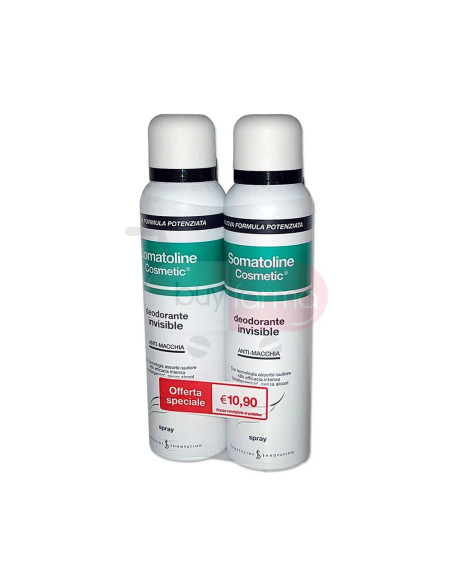 Somatoline - Deodorante Invisibile Anti-Macchia 2 Spray da 150ml