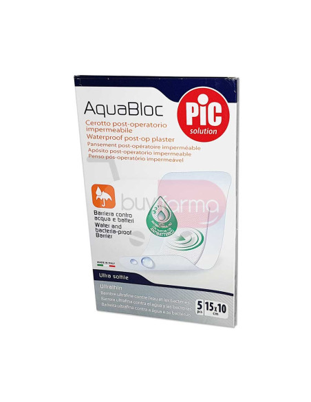 Pic AquaBloc - Cerotto Post Operatorio Impermeabile 15x10 da 5 Pezzi