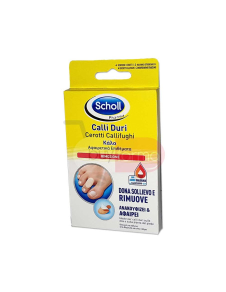 Scholl - Rimozione Calli Duri da 4 Cerotti Morbidi