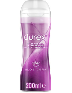 Durex Massage 2 In 1 Gel Massaggio Corpo E Lubrificante Aloevera 200 Ml