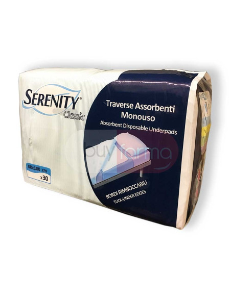 Serenity Classic - Traverse Assorbenti Monouso 80x180 da 30 pezzi