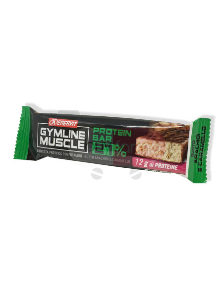 Enervit Gymline Muscle - Protein Bar 27% Barretta Gusto Arachidi e Caramello