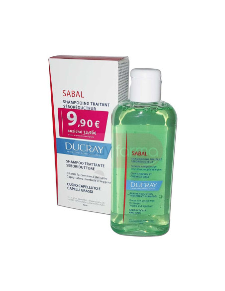 Ducray Sabal - Shampoo Trattante Seboriduttore per Capelli Grassi da 200ml