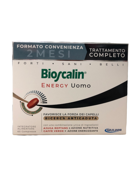 Bioscalin Energy - Integratore Anticaduta Capelli Uomo da 60 Compresse