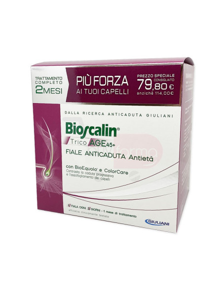 Bioscalin TricoAge 45+ - 20 Fiale Anticaduta Antietà 2 Mesi di Trattamento