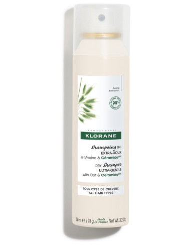 Klorane Shampoo Secco Extra Delicato Avena&ceramide Tutti Itipi Di Capelli Spray 150 Ml