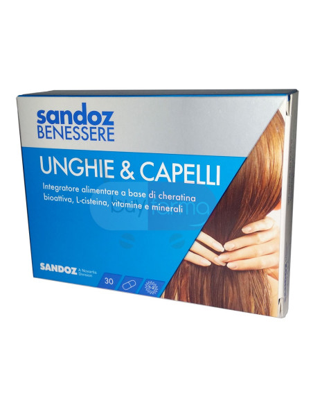 Sandoz Benessere Unghie e Capelli - 30 Capsule Integratore Alimentare
