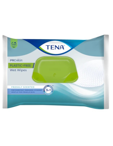 Tena Wet Wipes Plastic Free 48 Pezzi