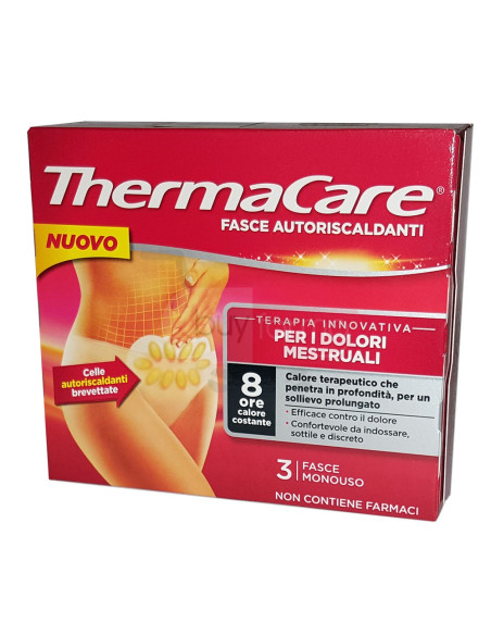 Thermacare - 3 Fasce Autoriscaldanti per i Dolori Mestruali 8 Ore