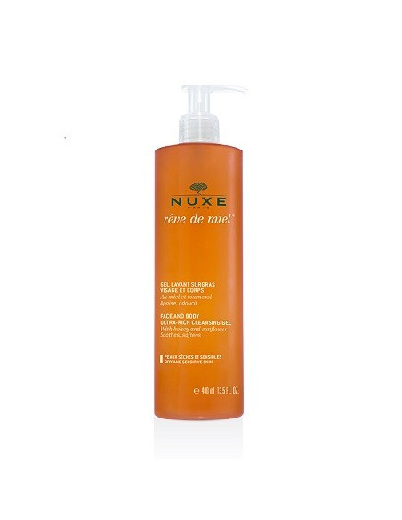 NUXE REVE DE MIEL GEL LAVANT SURGRAS VISAGE ET CORPS 400 ML