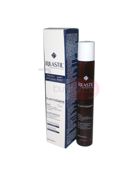 Rilastil Elasticizzante - Olio Emolliente e Protettivo per Pelli Anelastiche e Cicatrici da 80ml