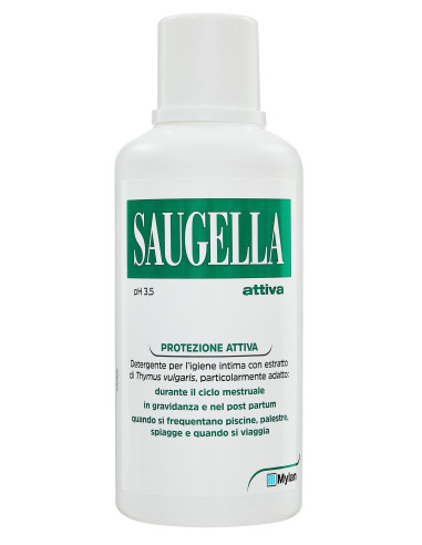 Saugella Attiva - Detergente Antibatterico Per Igiene Intima PH 3,5 da 500ml