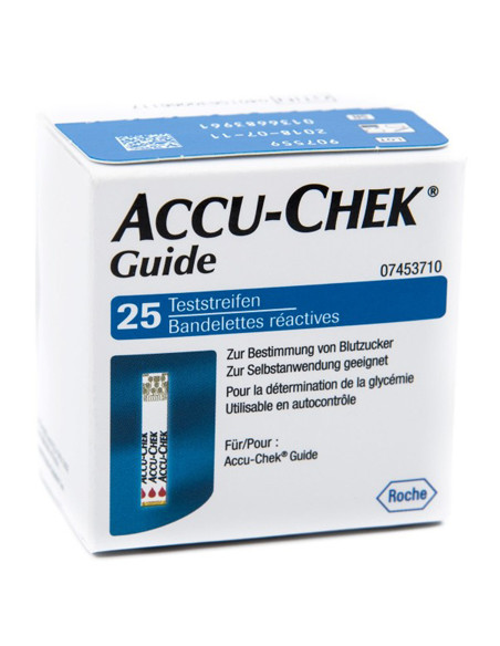 Strisce Misurazione Glicemia Accu-chek Guide 25 Pezzi Confezione Retail