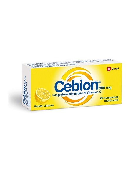 Cebion Masticabile Limone Vitamina C 500 Mg 20 Compresse