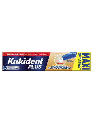 Kukident Plus Barriera Anti-cibo Neutro Crema Adesiva Dentiere 57 G