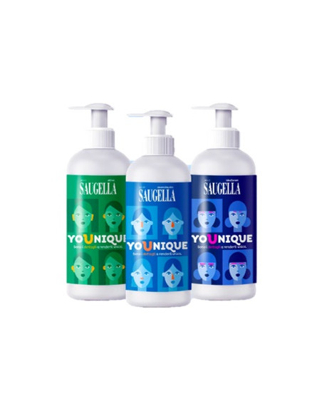 Saugella Younique Bundle 1 Dermoliquido 200 Ml + 1 Attiva 200 Ml + 1 Idraserum 200 Ml