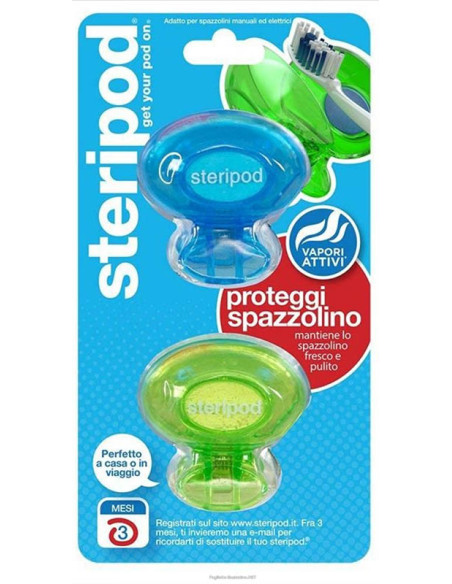Steripod Proteggispazzolino 2 Pezzi