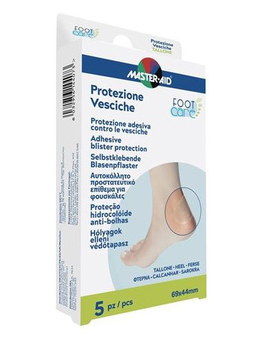 Idrocolloide Master-aid Footcare Vesciche Tallone 69x44 Mm 5pezzi A1