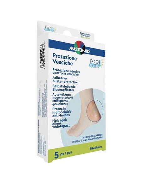 Idrocolloide Master-aid Footcare Vesciche Tallone 69x44 Mm 5pezzi A1