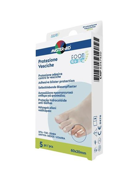 Idrocolloide Master-aid Footcare Vesciche Dita 60x20 Mm 5 Pezzi A2