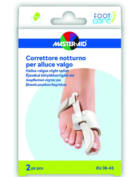 Correttore Notte Alluce Valgo Master-aid Footcare 36-43 2 Pezzi D10
