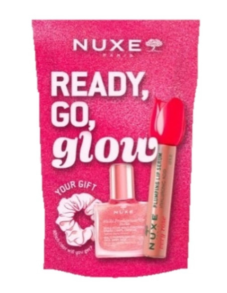 Nuxe Glow On The Go Pink 1 Very Rose Plumping Lip Serum + 1huile Prodigieuse Or Florale 10 Ml