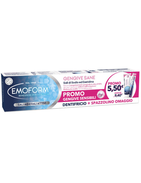 Emoform Gengive Sane Dentifricio 100 Ml + Spazzolino Extra Morbido In Omaggio
