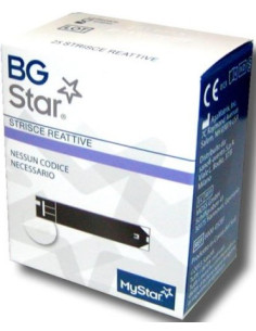 Strisce Reattive Misurazione Glicemia Bgstar Mystar 25 Pezzi