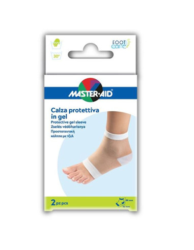 Calza Con Protezione Master-aid Footcare Idratante In Gel/tessuto Per Talloni 2 Pezzi F1
