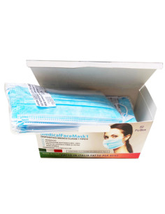 Mascherina Chirurgica Medical Face Mask Tipo Ii Celeste 50 Pezzi