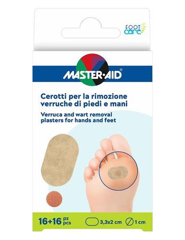 Cerotto Verruche Master-aid Footcare Piedi/mani 16 Pezzi E4