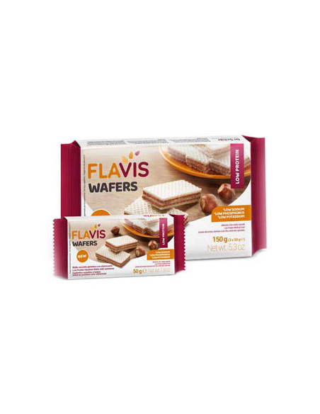 Flavis Wafers Nocciola Aproteico 3 Porzioni Da 50 G