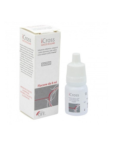 Icross Gocce Oculari Soluzione Oftalmica Acido Ialuronico Cross-linkato 0,2% 8 Ml