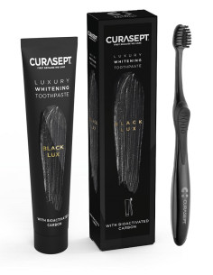 Curasept Black Luxury Whitening Dentifricio 75 Ml + Spazzolino