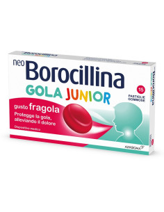 Neoborocillina Gola Junior 15 Pastiglie Gusto Fragola