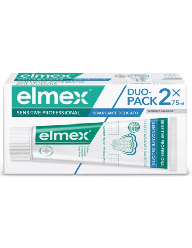 Elmex Sensitive Professional Whitening Dentifricio Duo Pack2 Tubi Da 75 Ml