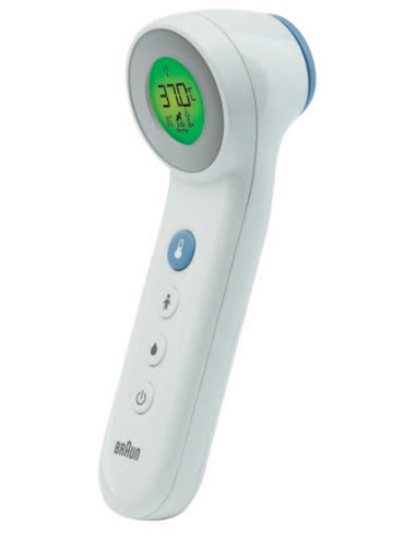 Termometro Braun Touch + No Touch Modello Bnt400 3 In 1 Permisurazione Temperatura A Distanza Della Fronte Cibo E Bagno