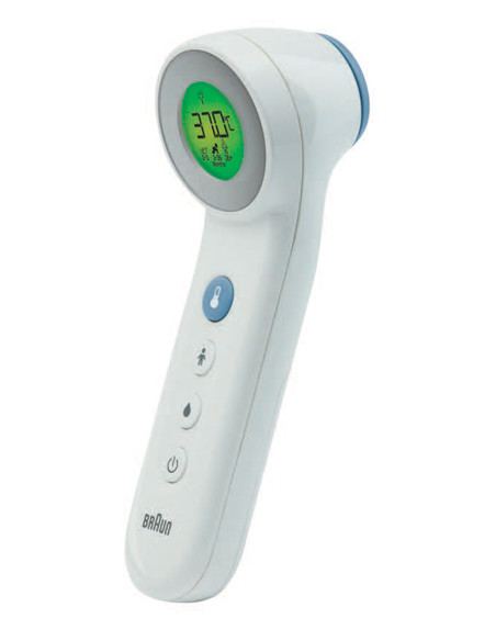 Termometro Braun Touch + No Touch Modello Bnt400 3 In 1 Permisurazione Temperatura A Distanza Della Fronte Cibo E Bagno