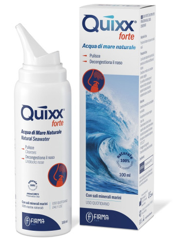 Soluzione Spray Per Irrigazioni Nasali Quixx Forte Acqua Marina Ipertonica 100 Ml
