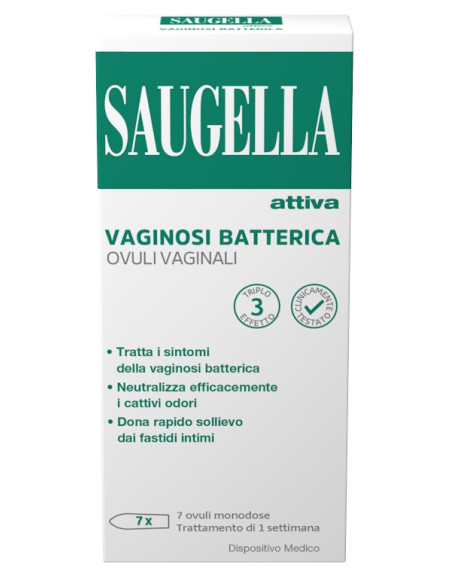 Saugella Attiva Vaginosi Batterica 7 Ovuli Vaginali