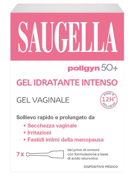 Saugella Poligyn 50+ Gel Idratante Intenso 7 Tubetti Monodose Da 4 Ml