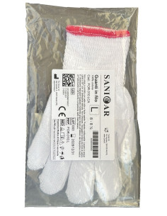 Guanto In Cotone Sanicar Bianco Large 8/8,5 1 Paio