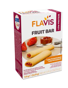 Flavis Fruit Bar Barretta Aproteica Con Ripieno Di Fragola 5pezzi Da 25 G