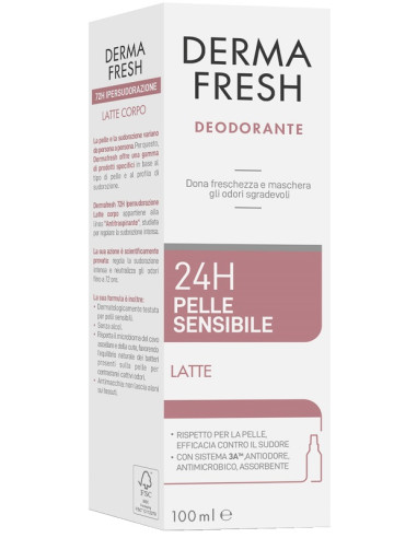 Dermafresh 24h Pelle Sensibile Latte 100 Ml