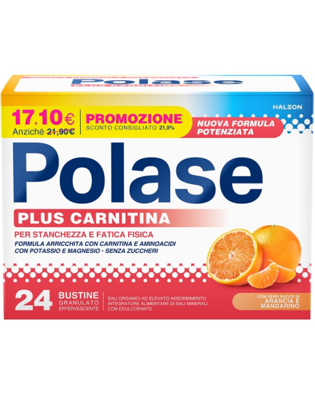Polase Plus Carnitina Promo 24 Bustine Granulato Effervescente Da 6,8 G