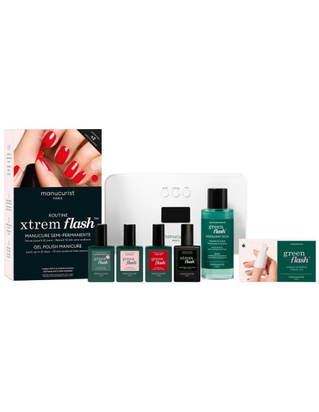 Manucurist Routine Xtrem Flash Hortencia & Poppy Red 8 Pezzi