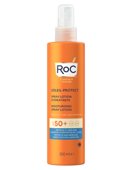 Roc Lozione Spray Solare Corpo Spf 50+ Idratante 200 Ml