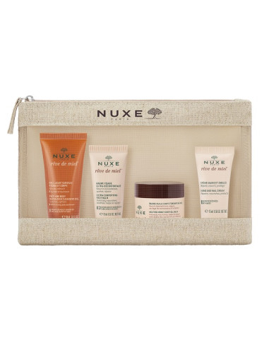 Nuxe Trousse Voyage Reve De Miel 2026 Face And Body Ultra Rich Cleansing Gel 30 Ml + Ultra Comforting Face Balm 15 Ml +melting H