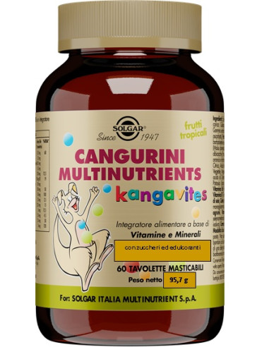 Cangurini Multinutrients Frutti Tropicali 60 Tavolette