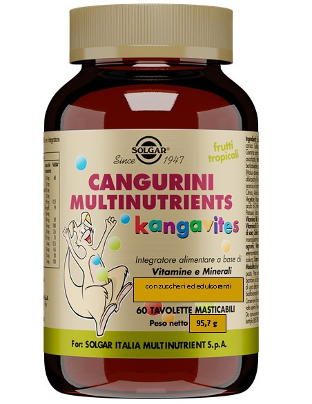 Cangurini Multinutrients Frutti Tropicali 60 Tavolette